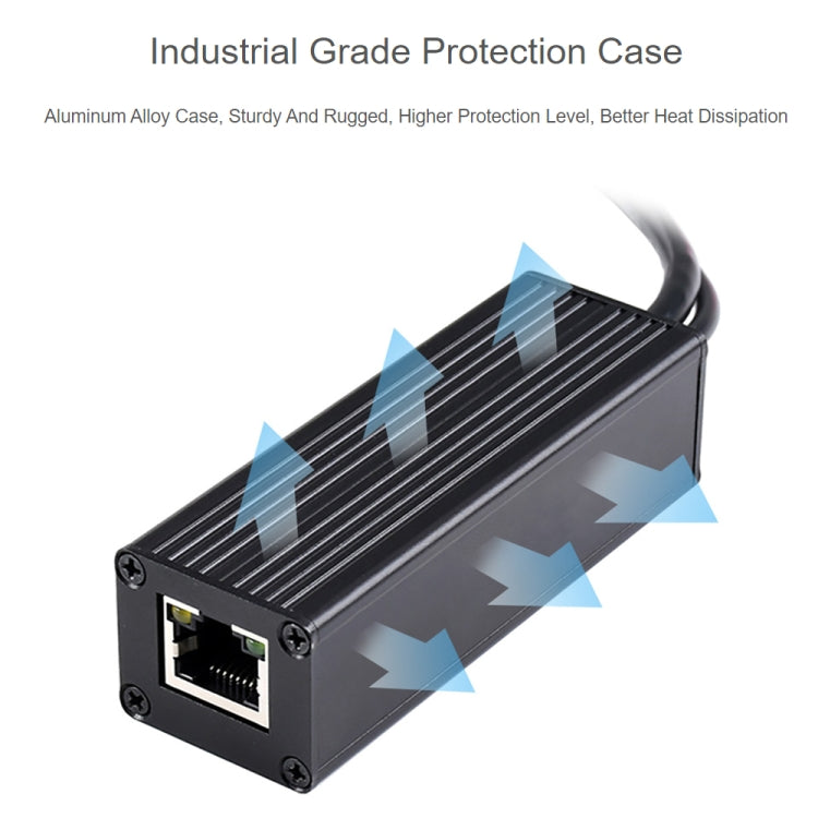 Waveshare Metal Case Gigabit PoE Splitter, 5V 2.5A Type-C Out - free shipping - PMC TechLife - Order now!
