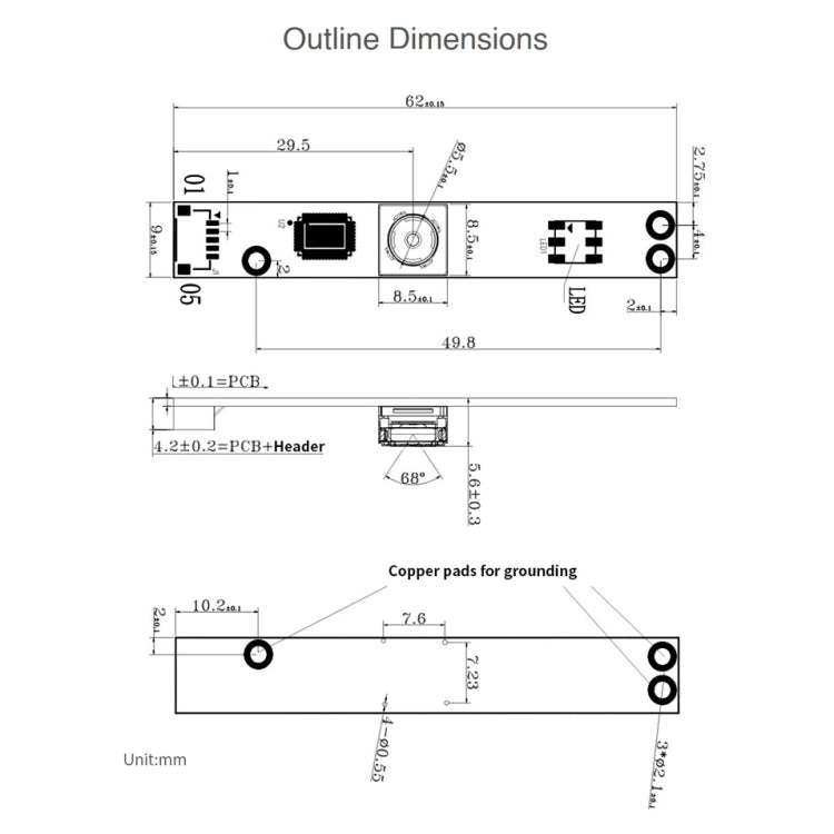 Waveshare OV5640 AF 5MP USB Camera Module, Support 1080P Video Recording - Modules Expansions Accessories by WAVESHARE | Online Shopping South Africa | PMC TechLife | Buy Now Pay Later Mobicred