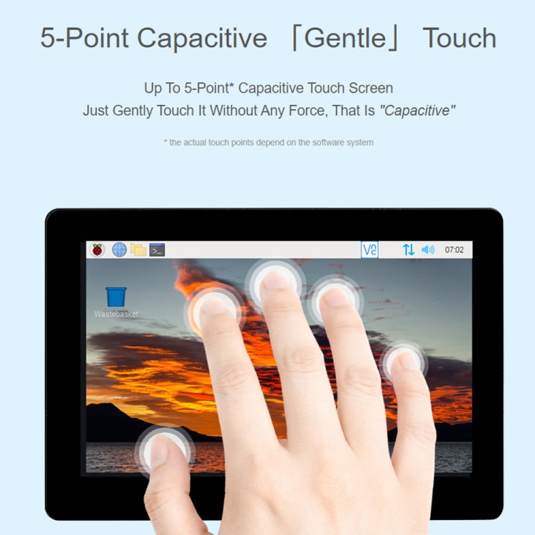 WAVESHARE 5 inch Touch Screen Expansion for Raspberry Pi CM4, PoE Header, Gigabit Ethernet, 4K Output - free shipping - PMC Jewellery - Order now!