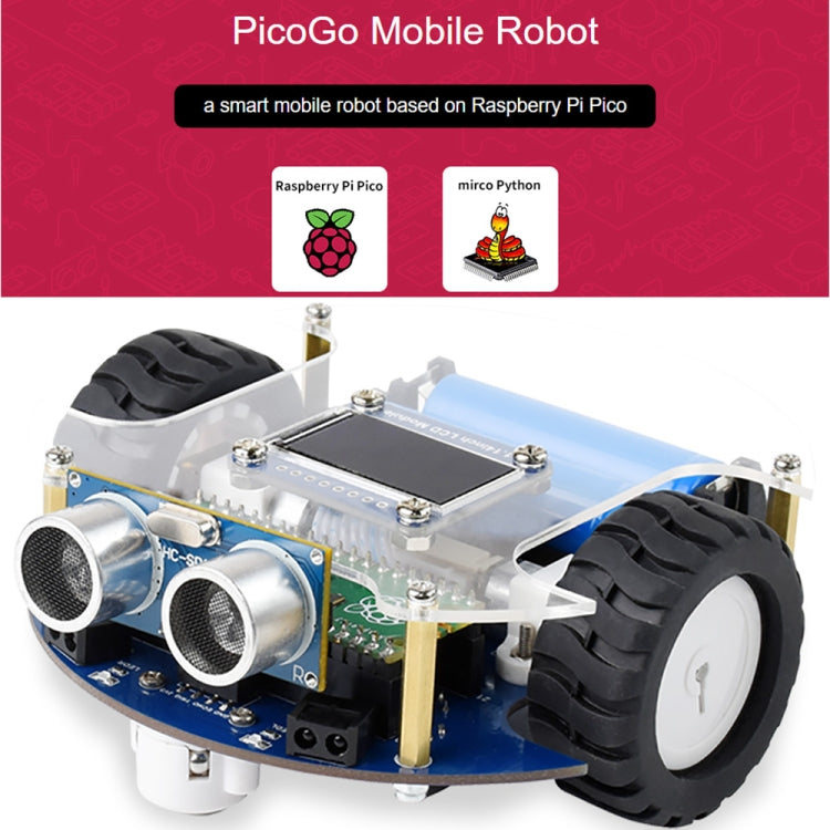 Waveshare PicoGo Mobile Robot, Based on Raspberry Pi Pico, Self Driving, Remote Control(US Plug) - free shipping - PMC TechLife - Order now!