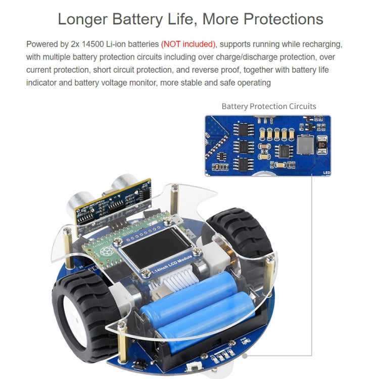 Waveshare PicoGo Mobile Robot, Based on Raspberry Pi Pico, Self Driving, Remote Control(US Plug) - free shipping - PMC TechLife - Order now!