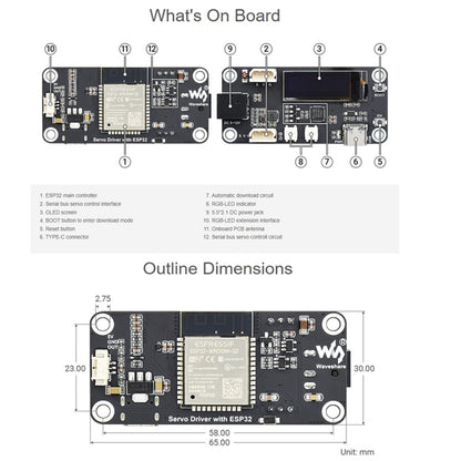 Waveshare ESP32 Servo Driver Expansion Board, Built-In WiFi and BT - Modules Expansions Accessories by WAVESHARE | Online Shopping South Africa | PMC Jewellery | Buy Now Pay Later Mobicred