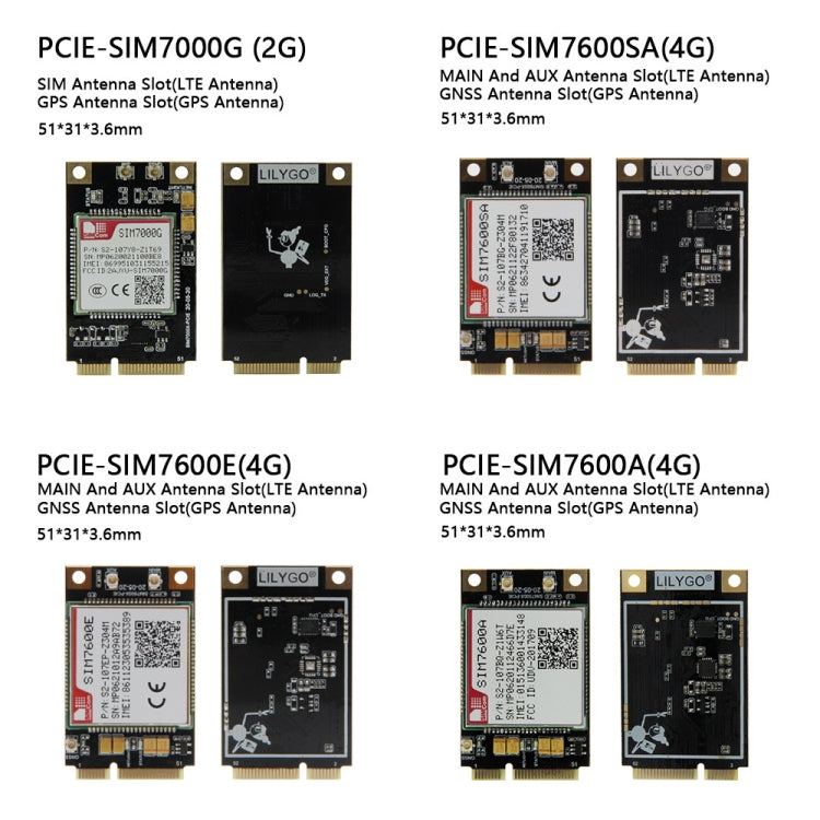 TTGO T-PCIE ESP32-WROVER-B AXP192 Chip WiFi Bluetooth Nano Card SIM Series Module Hardware Composable Development Board, SIM7000G-PCIE - free shipping - PMC Jewellery - Order now!