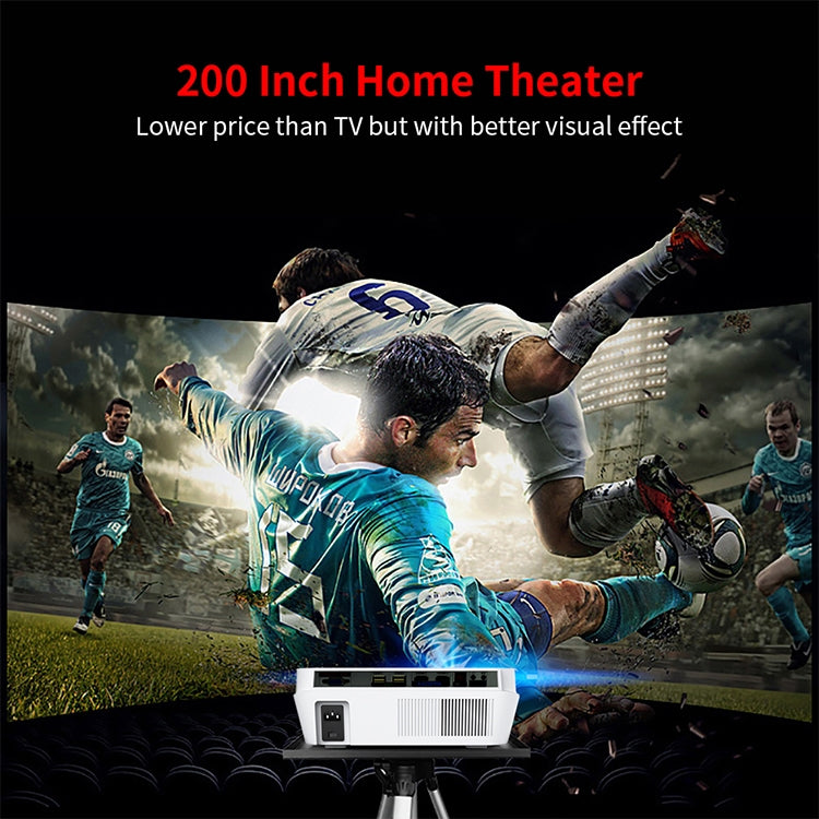 VS626 Android 3500ANSI Lumens 1080*720 Resolution LED+LCD Technology Smart Projector, Support AV / HDMI / SD Card / USB / VGA (Black Silver) - LED Projector by PMC Jewellery | Online Shopping South Africa | PMC Jewellery | Buy Now Pay Later Mobicred