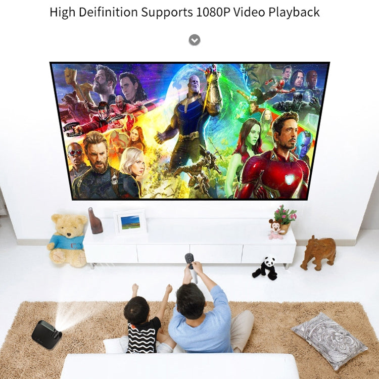 VS626 Android 3500ANSI Lumens 1080*720 Resolution LED+LCD Technology Smart Projector, Support AV / HDMI / SD Card / USB / VGA (Black Silver) - LED Projector by PMC Jewellery | Online Shopping South Africa | PMC Jewellery | Buy Now Pay Later Mobicred