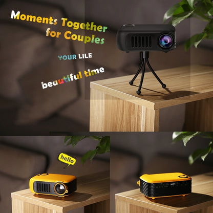 A2000 Portable Projector 800 Lumen LCD Home Theater Video Projector, Support 1080P, AU Plug (Yellow) - LED Projector by PMC Jewellery | Online Shopping South Africa | PMC Jewellery | Buy Now Pay Later Mobicred