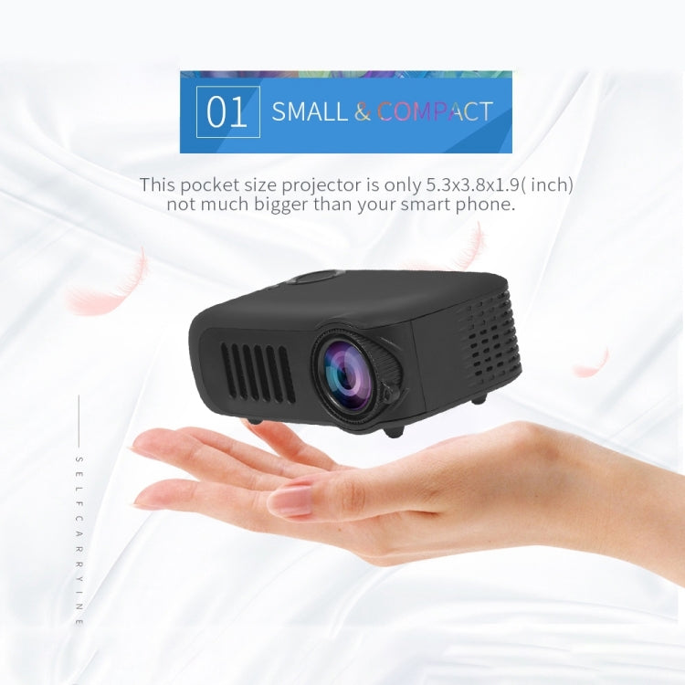 A2000 Portable Projector 800 Lumen LCD Home Theater Video Projector, Support 1080P, UK Plug (White) - LED Projector by PMC Jewellery | Online Shopping South Africa | PMC Jewellery | Buy Now Pay Later Mobicred