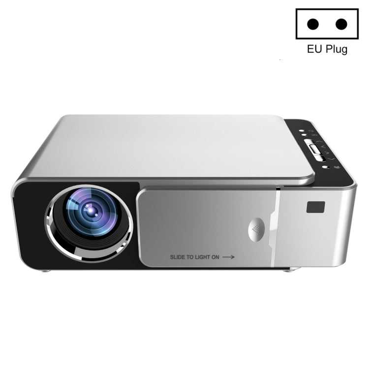 T6 2000ANSI Lumens Mini Theater Projector, Android 7.1 RK3128 Quad Core, 1GB+8GB, EU Plug(Silver) - LED Projector by PMC Jewellery | Online Shopping South Africa | PMC Jewellery | Buy Now Pay Later Mobicred