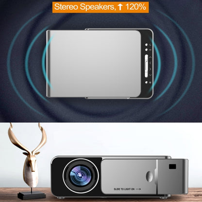 T6 2000ANSI Lumens Mini Theater Projector, Android 7.1 RK3128 Quad Core, 1GB+8GB, EU Plug(Silver) - LED Projector by PMC Jewellery | Online Shopping South Africa | PMC Jewellery | Buy Now Pay Later Mobicred