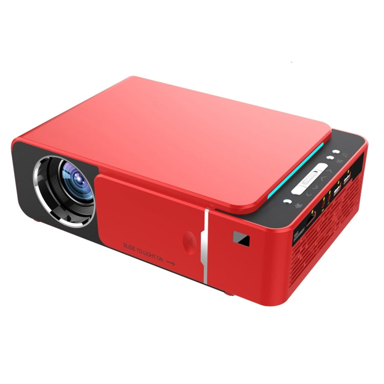 T6 2000ANSI Lumens Mini Theater Projector, Android 7.1 RK3128 Quad Core, 1GB+8GB, UK Plug(Red) - LED Projector by PMC Jewellery | Online Shopping South Africa | PMC Jewellery | Buy Now Pay Later Mobicred