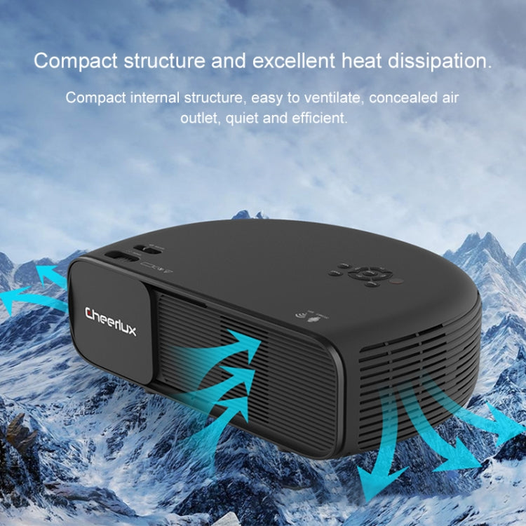 Cheerlux CL760 3600 Lumens 1280x800 720P 1080P HD Android Smart Projector, Support HDMI x 2 / USB x 2 / VGA / AV(Black) - LED Projector by Cheerlux | Online Shopping South Africa | PMC Jewellery | Buy Now Pay Later Mobicred