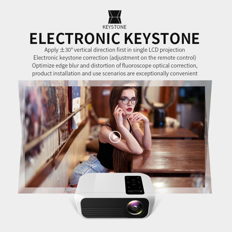 T500 1920x1080 3000LM Mini LED Projector Home Theater, Support HDMI & AV & VGA & USB & TF, Mobile Phone Version (White) - LED Projector by PMC Jewellery | Online Shopping South Africa | PMC Jewellery | Buy Now Pay Later Mobicred