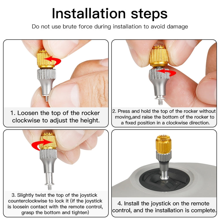 RCSTQ Two-color Retractable Thumb Rocker Joystick for DJI FPV Combo Drone Remote Control - free shipping - PMC TechLife - Order now!