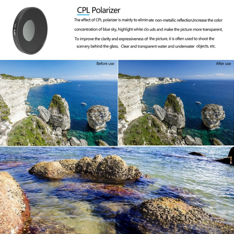 JSR 4 in 1 UV CPL ND16 ND32 Lens Filter For DJI Osmo Action 3 - Lens Filter by JSR | Online Shopping South Africa | PMC Jewellery | Buy Now Pay Later Mobicred