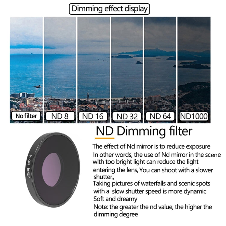 JSR 4 in 1 UV CPL ND16 ND32 Lens Filter For DJI Osmo Action 3 - Lens Filter by JSR | Online Shopping South Africa | PMC Jewellery | Buy Now Pay Later Mobicred