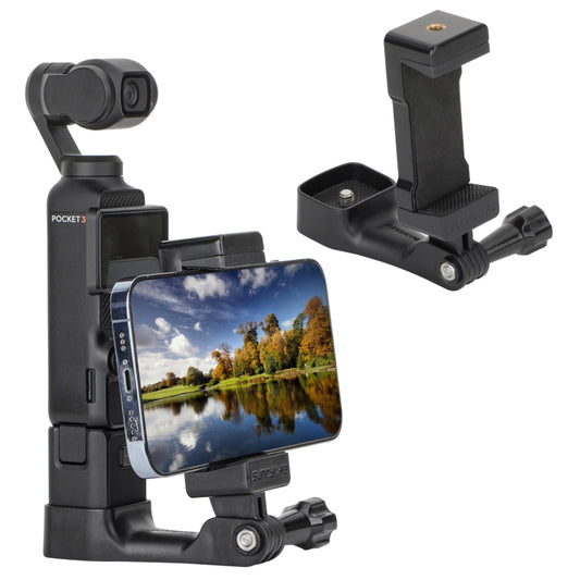 For DJI OSMO Pocket 3 Sunnylife Front Phone Holder Mount Handheld Tripod Expansion Brackets (Black) - Mount & Holder by Sunnylife | Online Shopping South Africa | PMC Jewellery | Buy Now Pay Later Mobicred