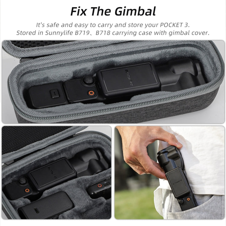 For DJI OSMO Pocket 3 Sunnylife Integrated Gimbal Cover Camera Protector (Black) - Mount & Holder by Sunnylife | Online Shopping South Africa | PMC TechLife | Buy Now Pay Later Mobicred