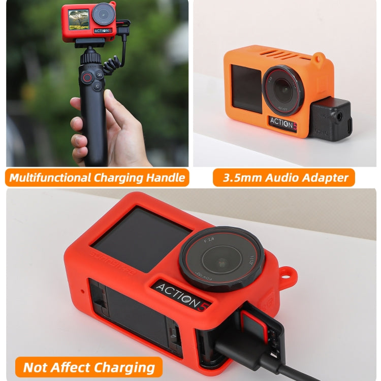 For DJI Osmo Action 5 Pro Sunnylife Silicone Protective Case Scratch-proof Camera Cover with Lanyard (Black) - free shipping - PMC TechLife - Order now!