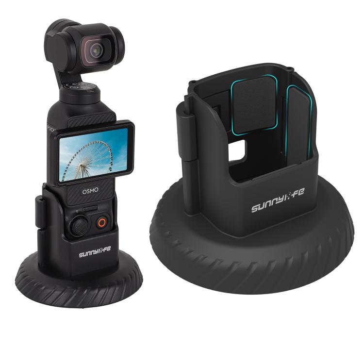 For DJI Osmo Pocket 3 Sunnylife Magnetic Base Mount Tabletop Base Stand Holder (Black) - free shipping - PMC TechLife - Order now!