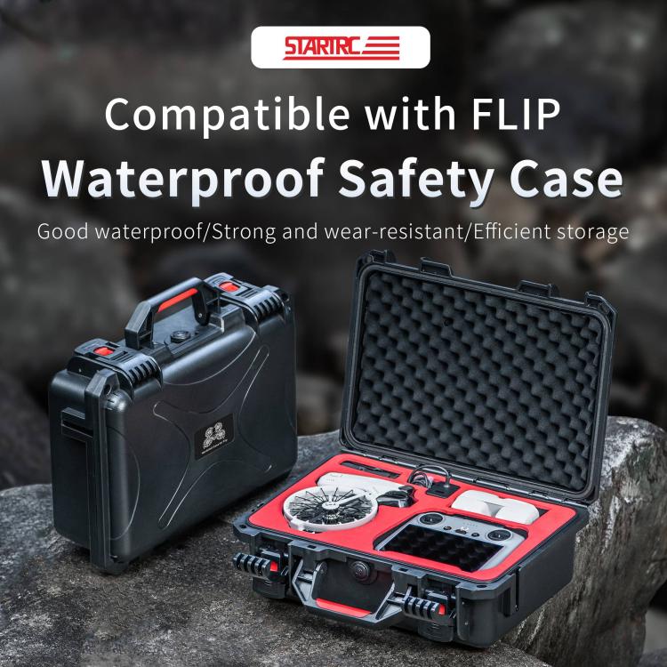 For DJI Flip STARTRC Waterproof ABS Suitcase Storage Box (Black) - free shipping - PMC TechLife - Order now!