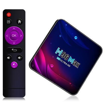 H96 Max V11 4K Smart TV BOX Android 11.0 Media Player with Remote Control, RK3318 Quad-Core 64bit Cortex-A53, RAM: 4GB, ROM: 64GB, Support Dual Band WiFi, Bluetooth, Ethernet, US Plug - RK3318 by PMC Jewellery | Online Shopping South Africa | PMC Jewellery | Buy Now Pay Later Mobicred