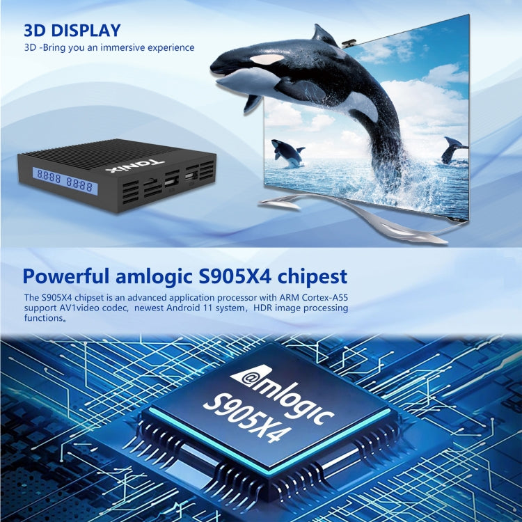 Tanix X4 Android 11 Smart TV Box, Amlogic S905X4 Quad Core, 4GB+32GB, Dual Wifi, BT(US Plug) - Amlogic S905 by PMC TechLife | Online Shopping South Africa | PMC TechLife | Buy Now Pay Later Mobicred