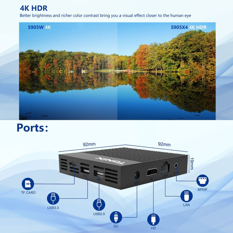 Tanix X4 Android 11 Smart TV Box, Amlogic S905X4 Quad Core, 4GB+32GB, Dual Wifi, BT(US Plug) - Amlogic S905 by PMC TechLife | Online Shopping South Africa | PMC TechLife | Buy Now Pay Later Mobicred