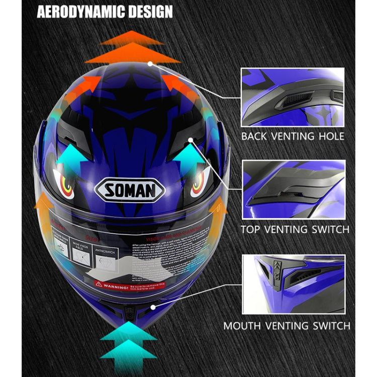 Soman 955 Skyeye Motorcycle Full / Open Face Bluetooth Helmet Headset Full Face, Supports Answer / Hang Up Calls(Pearl White) - free shipping - PMC TechLife - Order now!