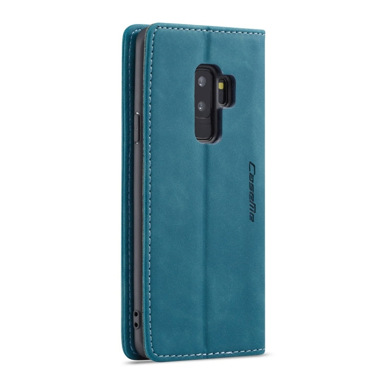 CaseMe-013 Multifunctional Retro Frosted Horizontal Flip Leather Case with Card Slot & Holder & Wallet for Galaxy S9 Plus(Blue) - Galaxy Phone Cases by CaseMe | Online Shopping South Africa | PMC Jewellery | Buy Now Pay Later Mobicred