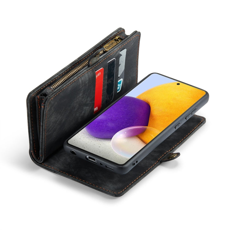 CaseMe-008 For Samaung Galaxy A30S／A50S／A50 Detachable Multifunctional Flip Leather Case (Black) - Galaxy Phone Cases by CaseMe | Online Shopping South Africa | PMC Jewellery | Buy Now Pay Later Mobicred