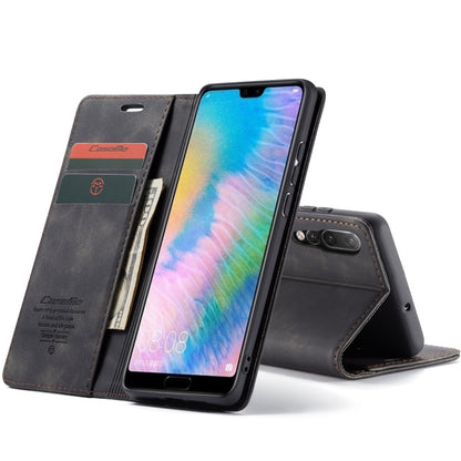 CaseMe-013  Multifunctional Horizontal Flip Leather Case with Card Slot & Holder for Huawei P20(Black) - Huawei Cases by CaseMe | Online Shopping South Africa | PMC Jewellery | Buy Now Pay Later Mobicred