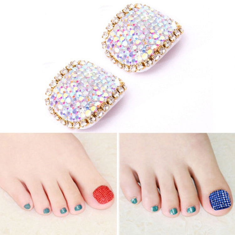 2 PCS Crystal Fake Nail Art Tips Rhinestone Full Cover Toenails Decals Stickers(NO:27) - Nail Stickers by PMC Jewellery | Online Shopping South Africa | PMC Jewellery | Buy Now Pay Later Mobicred