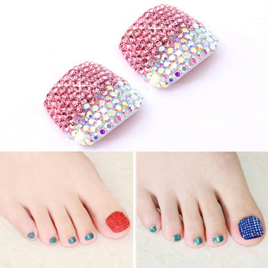 2 PCS Crystal Fake Nail Art Tips Rhinestone Full Cover Toenails Decals Stickers(NO:32) - Nail Stickers by PMC Jewellery | Online Shopping South Africa | PMC Jewellery | Buy Now Pay Later Mobicred