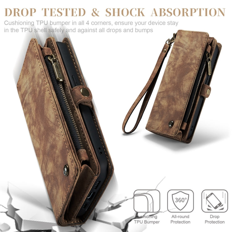 For iPhone 11 Pro CaseMe-008 Detachable Multifunctional Horizontal Flip Leather Case with Card Slot & Holder & Zipper Wallet & Photo Frame (Brown) - iPhone 11 Pro Cases by CaseMe | Online Shopping South Africa | PMC Jewellery | Buy Now Pay Later Mobicred