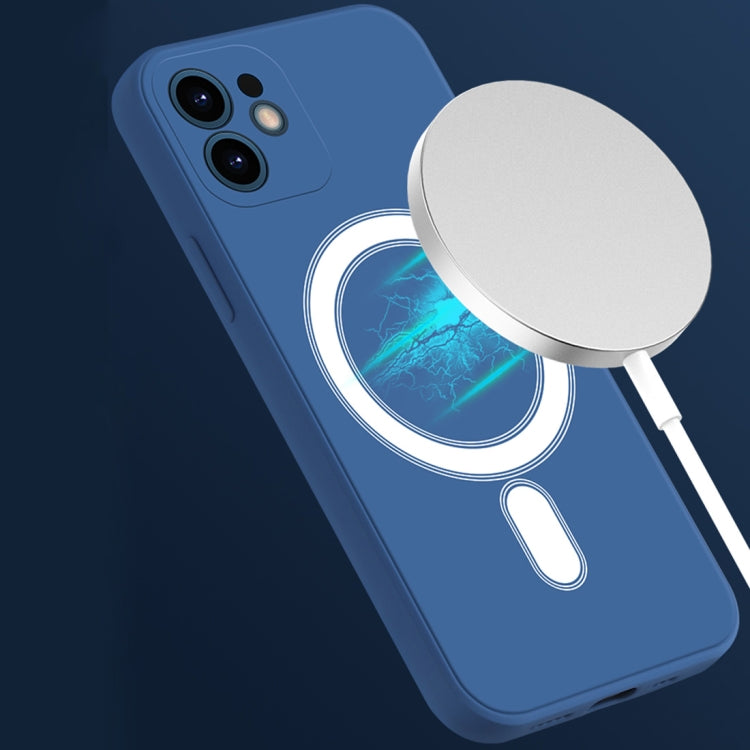 For iPhone 12 Pro Silicone Full Coverage Shockproof Magsafe Case(White) - iPhone 12 / 12 Pro Cases by PMC TechLife | Online Shopping South Africa | PMC TechLife