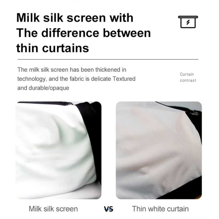 Folding Milk Silk Polyester Projector Film Curtain, Size:100 inch (4:3) Projection Area: 203 x 152cm - Film Curtains by PMC Jewellery | Online Shopping South Africa | PMC Jewellery | Buy Now Pay Later Mobicred
