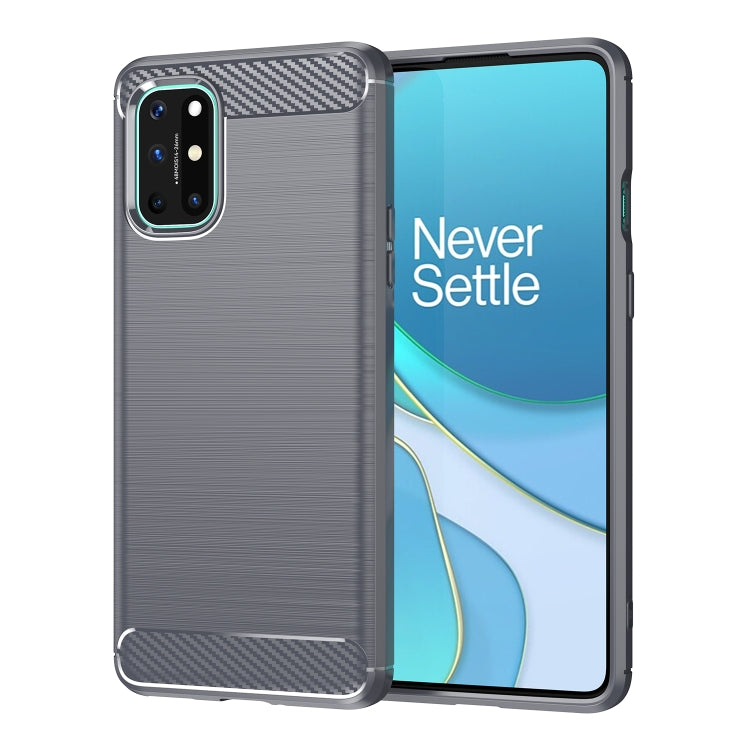 For OnePlus 8T Brushed Texture Carbon Fiber TPU Case (Grey) - OnePlus Cases by PMC TechLife | Online Shopping South Africa | PMC TechLife | Buy Now Pay Later Mobicred