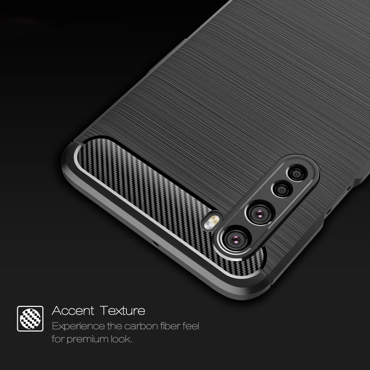 For OnePlus Nord Brushed Texture Carbon Fiber TPU Case(Black) - OnePlus Cases by PMC Jewellery | Online Shopping South Africa | PMC Jewellery