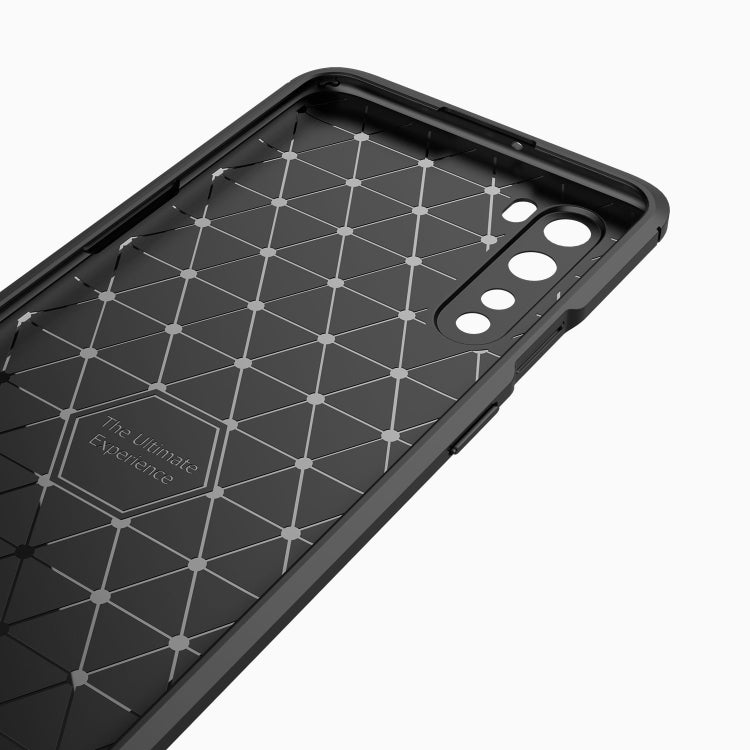 For OnePlus Nord Brushed Texture Carbon Fiber TPU Case(Black) - OnePlus Cases by PMC TechLife | Online Shopping South Africa | PMC TechLife