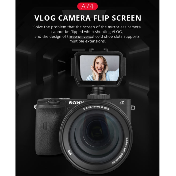 YELANGU A74 Universal Vlog Camera Flip Screen - free shipping - PMC TechLife - Order now!