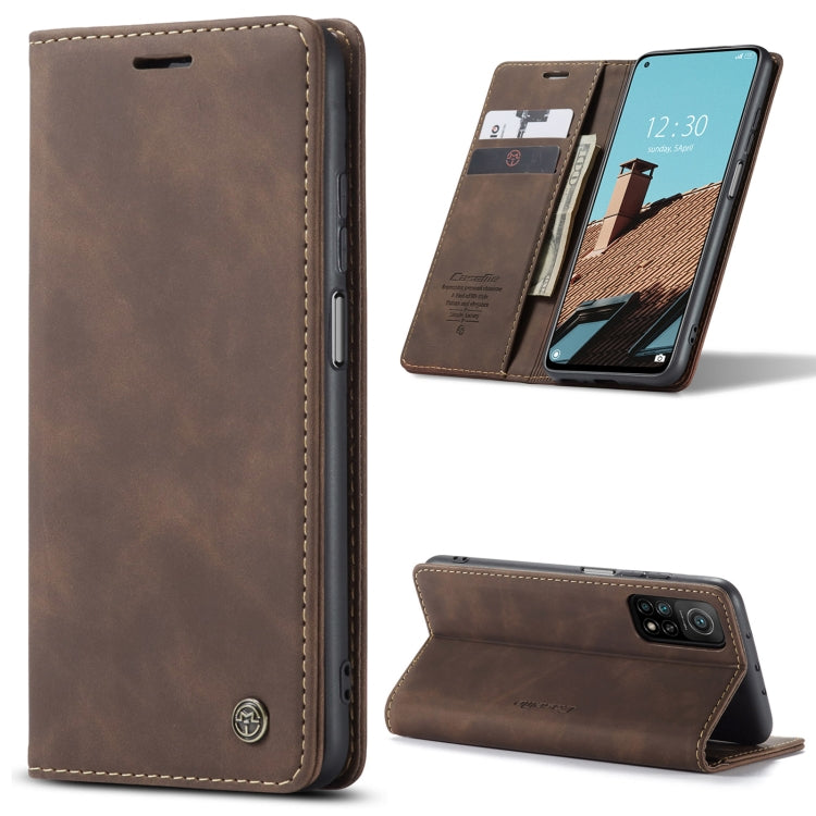 For Xiaomi Mi 10T 5G / 10T Pro 5G CaseMe-013 Multifunctional Retro Frosted Horizontal Flip Leather Case with Card Slot & Holder & Wallet(Coffee) - Xiaomi Cases by CaseMe | Online Shopping South Africa | PMC Jewellery | Buy Now Pay Later Mobicred