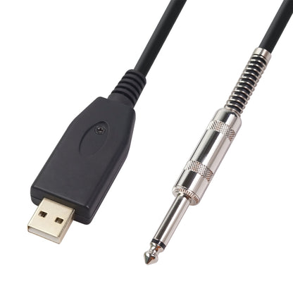 US48S USB to 6.35mm Electric Guitar Recording Cable, Cable Length:3m - Microphone Audio Cable & Connector by PMC Jewellery | Online Shopping South Africa | PMC Jewellery | Buy Now Pay Later Mobicred