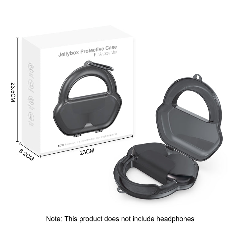 PP Jelly Color Headphone Protective Case for AirPods Max, with Hook(Black) - For AirPods Max by PMC TechLife | Online Shopping South Africa | PMC TechLife