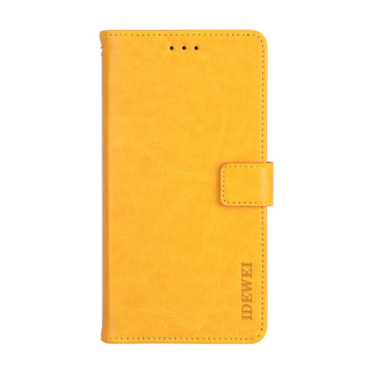 For Lenovo K12 idewei Crazy Horse Texture Horizontal Flip Leather Case with Holder & Card Slots & Wallet(Yellow) - Lenovo by idewei | Online Shopping South Africa | PMC Jewellery | Buy Now Pay Later Mobicred