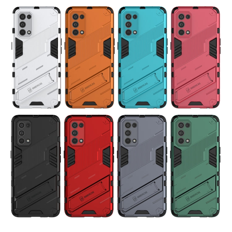For OPPO Reno5 5G Punk Armor 2 in 1 PC + TPU Shockproof Case with Invisible Holder(Black) - OPPO Cases by PMC TechLife | Online Shopping South Africa | PMC TechLife | Buy Now Pay Later Mobicred