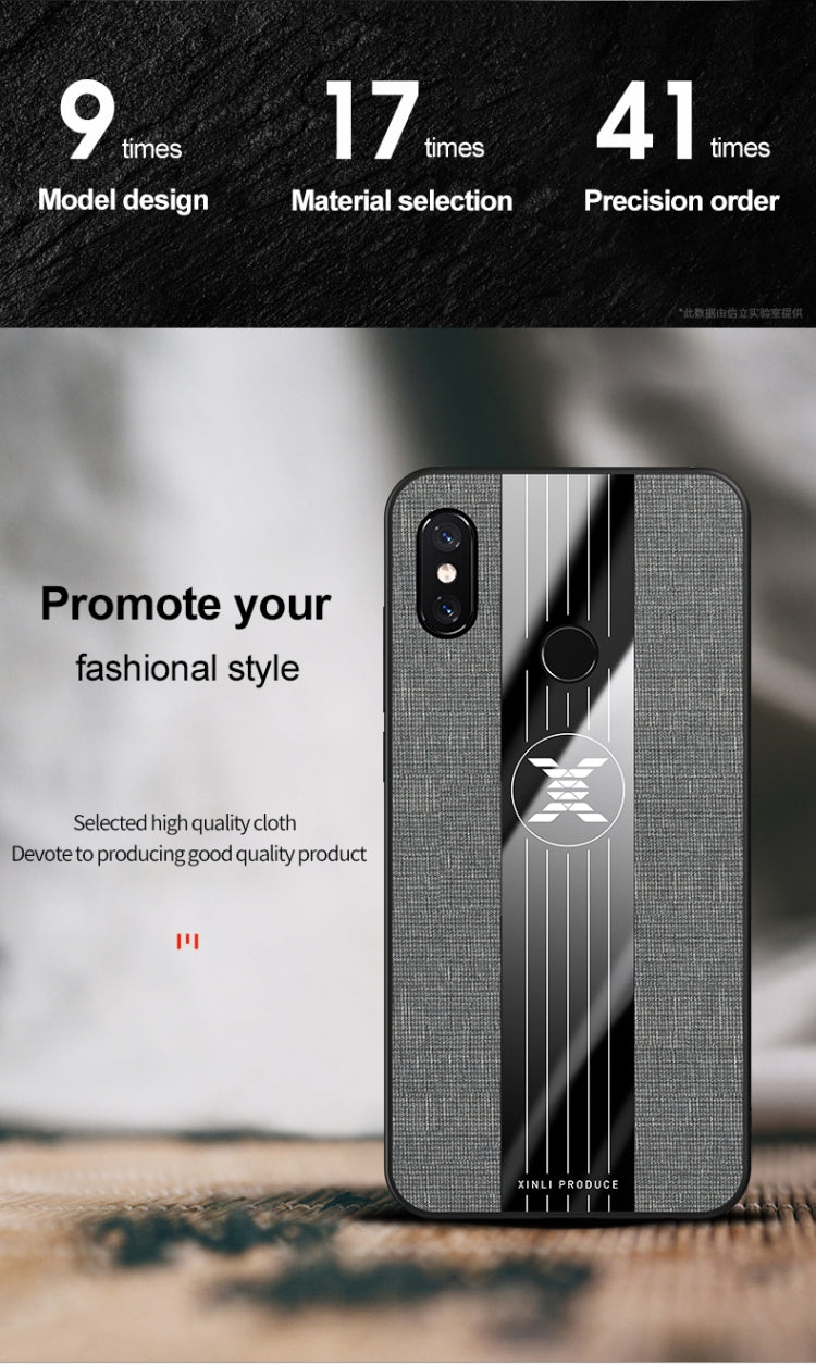 For Xiaomi Mi 8 Lite XINLI Stitching Cloth Texture Shockproof TPU Protective Case(Black) - Xiaomi Cases by XINLI | Online Shopping South Africa | PMC Jewellery