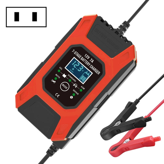 FOXSUR Car / Motorcycle Repair Charger 12V 7A 7-stage + Multi-battery Mode Lead-acid Battery Charger, Plug Type:US Plug(Red) - Battery Charger by FOXSUR | Online Shopping South Africa | PMC Jewellery | Buy Now Pay Later Mobicred