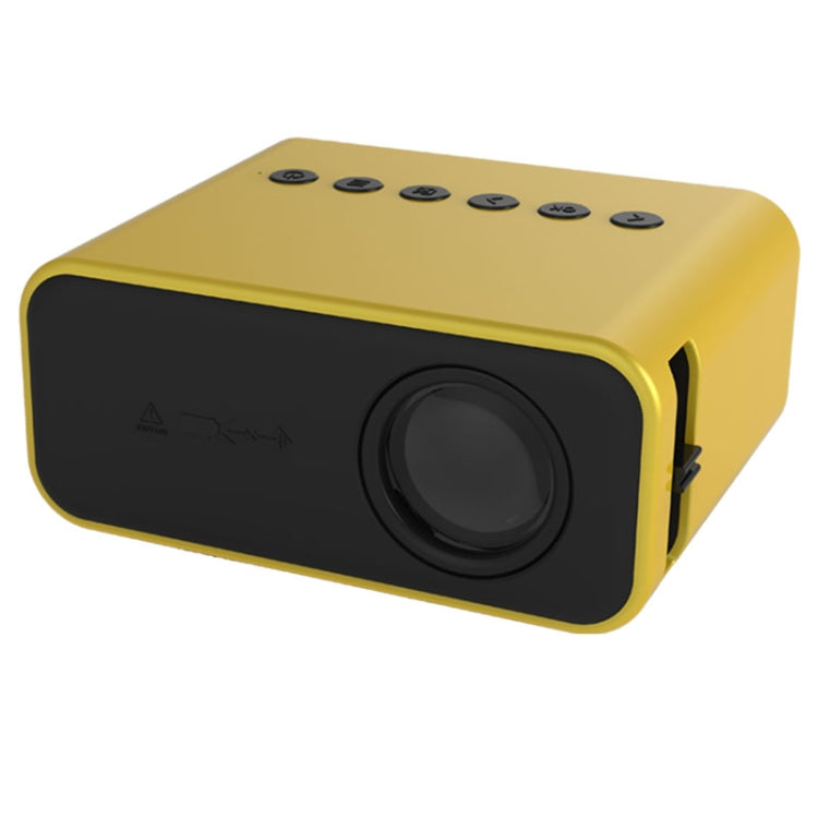 T500 1920x1080P 80 Lumens Portable Mini Home Theater LED HD Digital Projector With Remote Control & Adaptor(Yellow) - LED Projector by PMC Jewellery | Online Shopping South Africa | PMC Jewellery | Buy Now Pay Later Mobicred