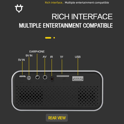 T500 1920x1080P 80 Lumens Portable Mini Home Theater LED HD Digital Projector With Remote Control & Adaptor(Yellow) - LED Projector by PMC Jewellery | Online Shopping South Africa | PMC Jewellery | Buy Now Pay Later Mobicred