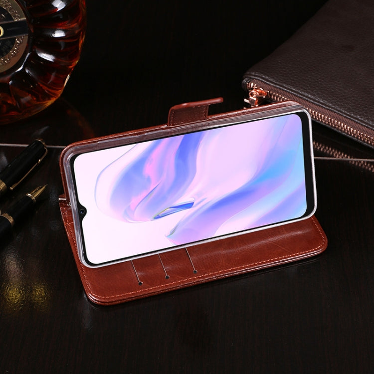 For Blackview A70 idewei Crazy Horse Texture Horizontal Flip Leather Case with Holder & Card Slots & Wallet(Blue) - More Brand by idewei | Online Shopping South Africa | PMC TechLife | Buy Now Pay Later Mobicred